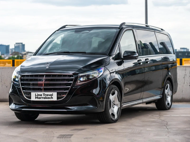 Lina travel Marrakech transfert prive Marrakech Mercedes-Benz v class 300 black 2025